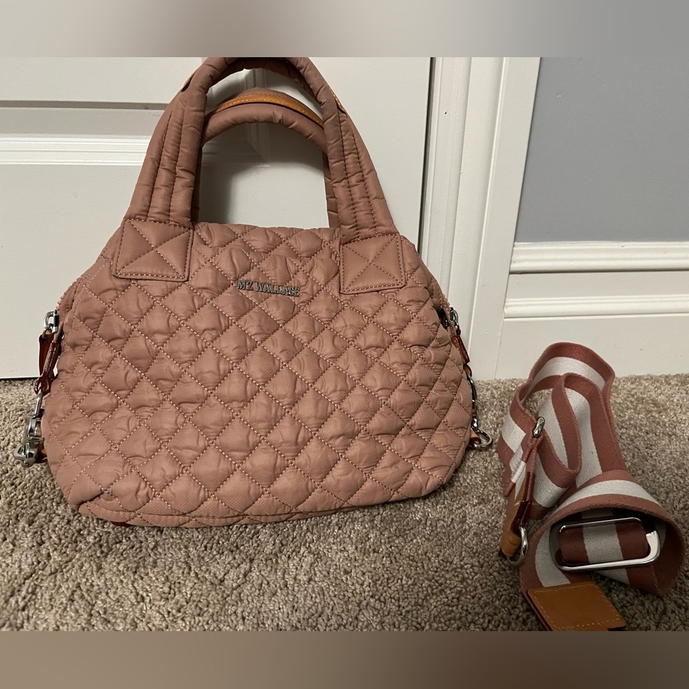 MZ Wallace small Sutton Deluxe in mauve/rose color